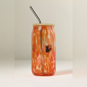 Anthropologie The Mystic Confetti Icon Juice Glass Tumbler with Lid